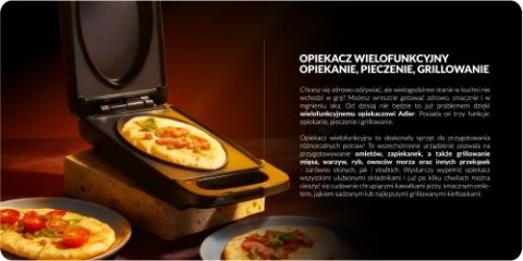 Adler Opiekacz wielofunkcyjny - opiekanie, pieczenie, grillowanie