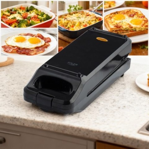 Adler Opiekacz wielofunkcyjny - opiekanie, pieczenie, grillowanie