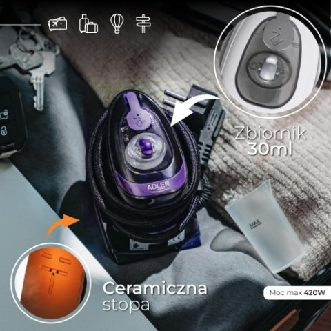 Adler Parowe żelazko turystyczne