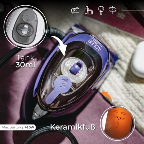 Adler Parowe żelazko turystyczne