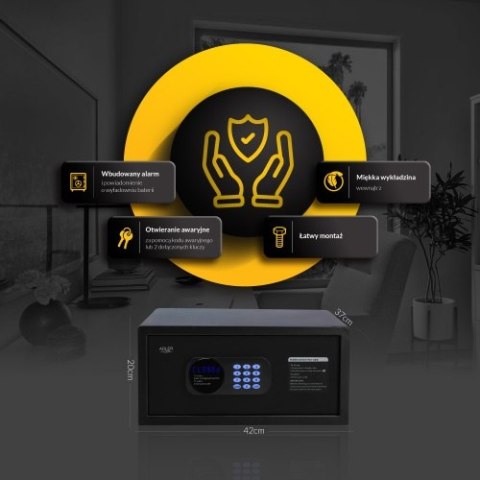 Adler Sejf z kodem elektronicznym i zamkiem