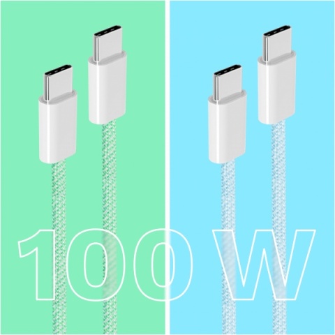 Kabel USB typu C - USB typu C 100 W 1,5 m zielony