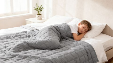 Kołdra obciążeniowa, koc sensoryczny dla dzieci i dorosłych, 150x200 cm, 6,8 kg