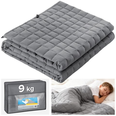 Kołdra obciążeniowa, koc sensoryczny dla dzieci i dorosłych, 150x200 cm, 9 kg