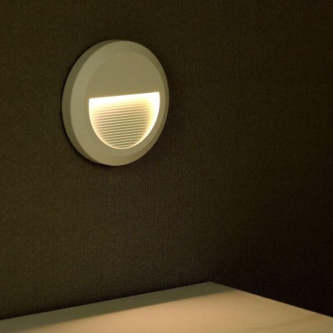 Oprawa schodowa 2W LED V-TAC biała okrągła 230V IP65 VT-1142 4000K 80lm