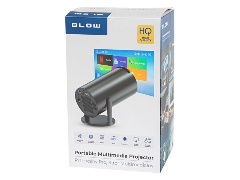 Projektor przenośny AndroidTV HD Cinema, czarny BLOW