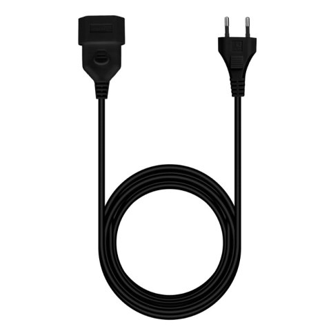 Przedłużacz, 1 gniazdo, czarny, 3 m DPM