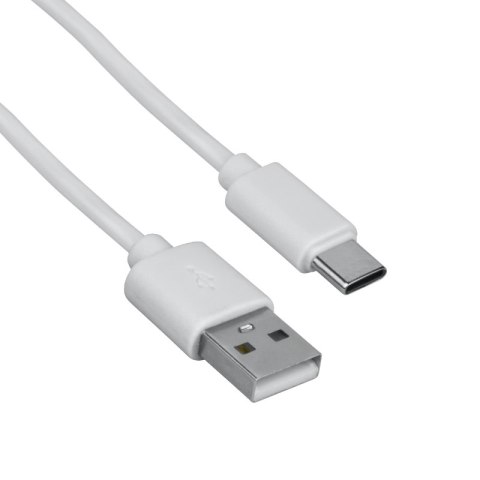 Przewód USB A - C, biały, 1 m