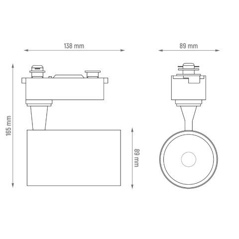 Reflektor szynowy, 20 W, 1954 lm, 4100 K, biały, X-LINE DPM
