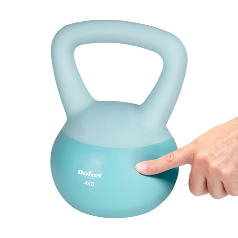Soft Kettlebell miękki winylowy 4kg REBEL ACTIVE
