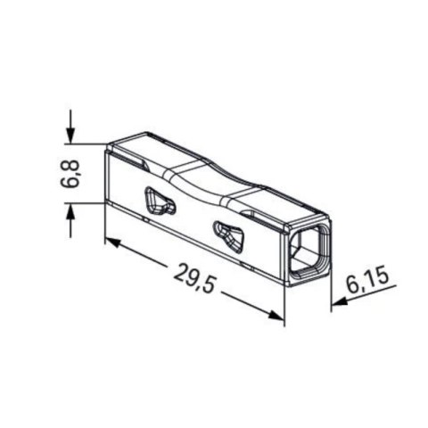 Szybkozłączka instalacyjna drut 2 x 0,5-2,5 mm2, 5 szt., WAGO