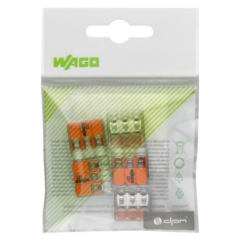 Szybkozłączka instalacyjna linka 3 x 4 mm2, 5 szt., WAGO