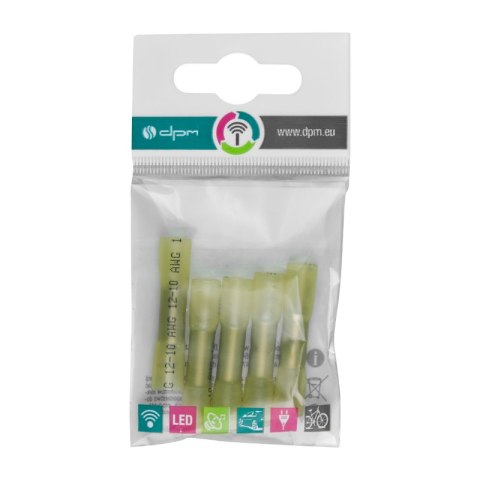 Szybkozłączki kablowe termorkuczliwe, 4-6 mm2, żółte, 10 szt.