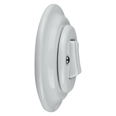 Włącznik podwójny ceramiczny podtynkowy, VINTAGE, biały