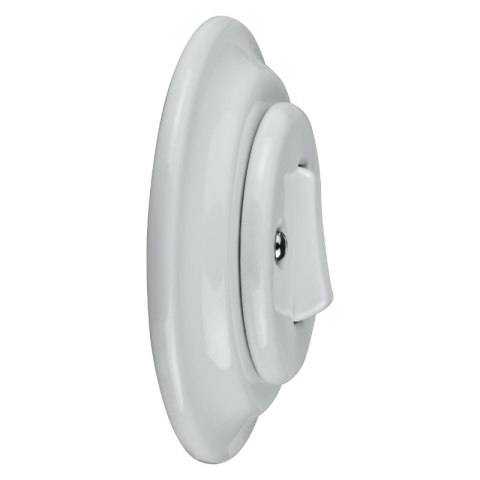 Włącznik pojedynczy ceramiczny podtynkowy, VINTAGE, biały