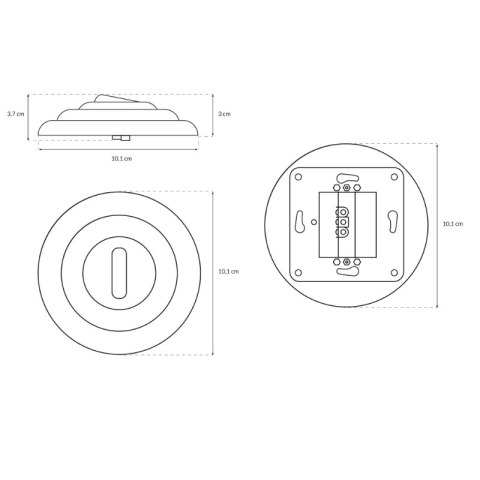 Włącznik pojedynczy ceramiczny podtynkowy, VINTAGE, biały