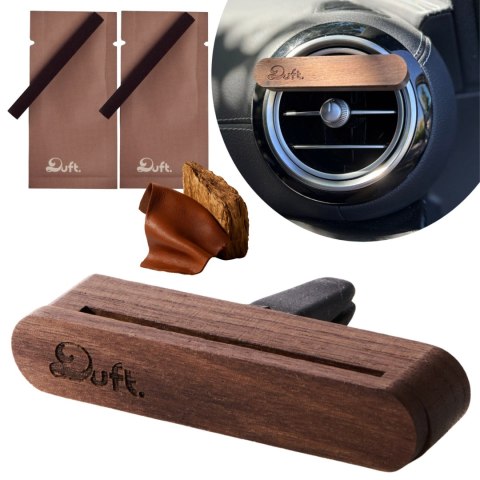 Zapach do samochodu DUFT Classic Drive - drewniany dyfuzor na kratkę +2 wkłady