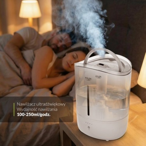 Adler Nawilżacz ultradźwiękowy | 5L | Cicha praca | Panel dotykowy | Automatyczne wyłączanie