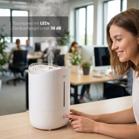 Adler Nawilżacz ultradźwiękowy | 5L | Cicha praca | Panel dotykowy | Automatyczne wyłączanie