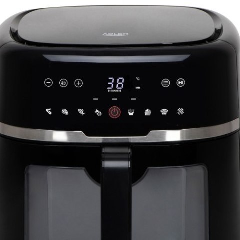 Adler Frytkownica beztłuszczowa 8,0 L | 9 programów | Air Fryer z LED i oświetleniem |