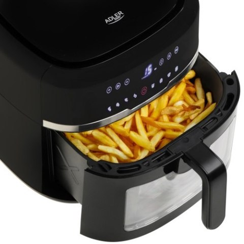 Adler Frytkownica beztłuszczowa 8,0 L | 9 programów | Air Fryer z LED i oświetleniem |