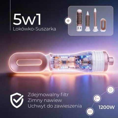 Adler Lokówko-Suszarka 5 w 1 - 1200W - 5 nasadek