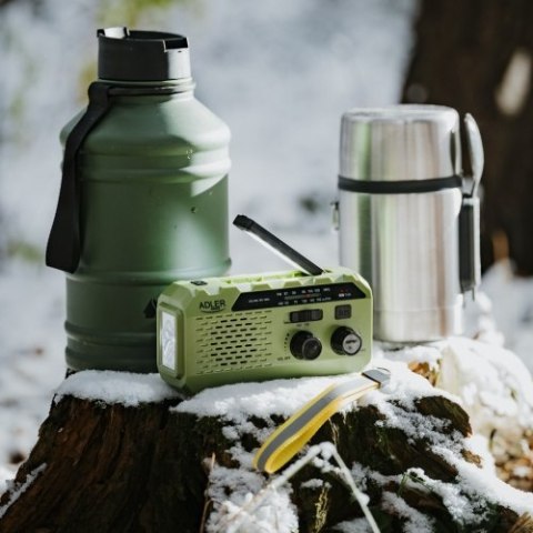 Adler Radio solarne z korbką ręczną