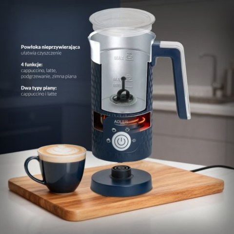 Adler Spieniacz do mleka - spienianie i podgrzewanie (latte i cappucino)