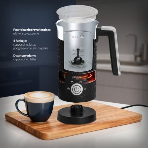 Adler Spieniacz do mleka - spienianie i podgrzewanie (latte i cappucino)