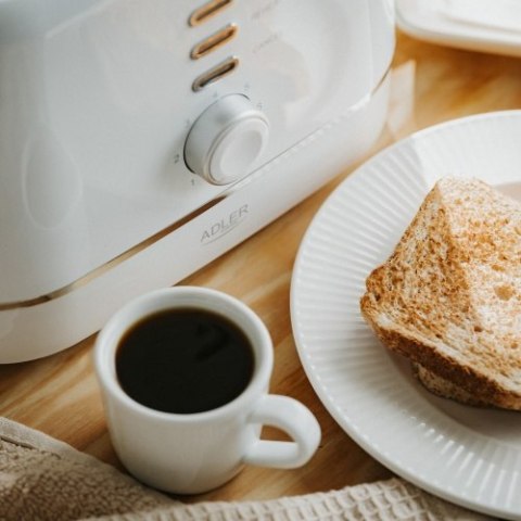 Adler Toster z rusztem do bułek | 7 poziomów opiekania | Funkcja rozmrażania i podgrzewania