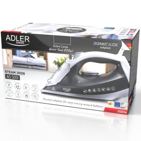 Adler Żelazko parowe z ceramiczna stopą