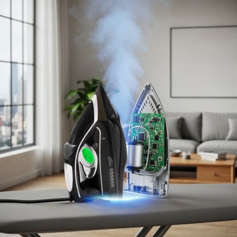 Adler Żelazko parowe z pompą wody | LCD | 3000 W | 4 ust. temp. | Stopa SWIFT GLIDE