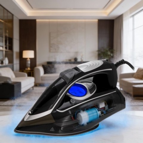 Adler Żelazko parowe z pompą wody | LCD | 3000 W | 4 ust. temp. | Stopa SWIFT GLIDE