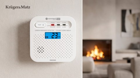 Czujnik czadu, tlenku węgla Kruger&Matz Connect S10 Tuya PN-EN50921