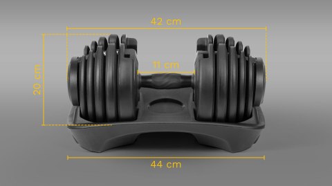 Hantel żeliwny regulowany automat 24 kg REBEL ACTIVE
