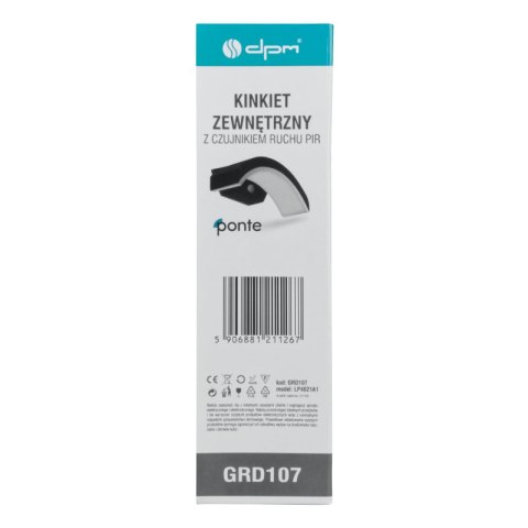 Kinkiet LED zewnętrzny z czujnikiem ruchu, 12 W, 1100 lm, 4000 K, IP65, PONTE PONTE