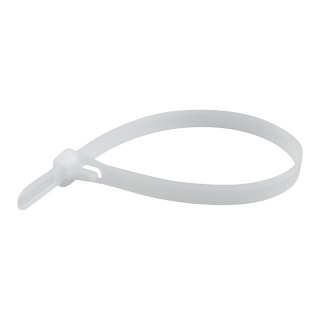 Opaski zaciskowe wielokrotnego użytku, 7,5 x 250 mm, 20 szt., białe
