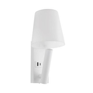 Oprawa LED V-TAC 2W COB CREE kinkiet biały USB+USB C VT-80062-W 3000K 60lm