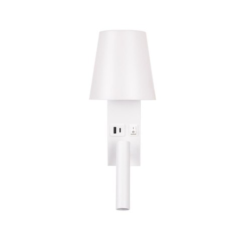 Oprawa LED V-TAC 2W COB CREE kinkiet biały USB+USB C VT-80062-W 3000K 60lm