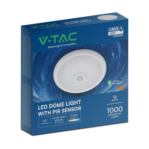 Plafon LED V-TAC CREE CHIP 12W czujnik ruchu VT-13 4000K 900lm