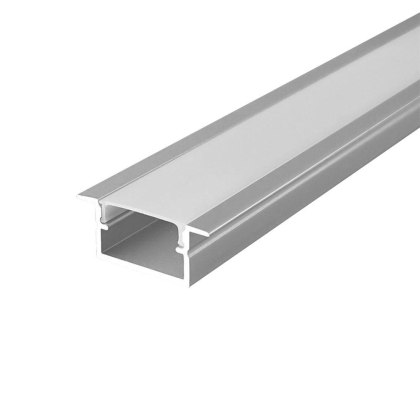 Profil aluminiowy anodowany wpuszczany V-TAC 2mb klosz mleczny 2000x17x10mm VT-71007