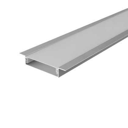 Profil aluminiowy anodowany wpuszczany V-TAC 2mb klosz mleczny 2000x39,8x9,8mm VT-71002