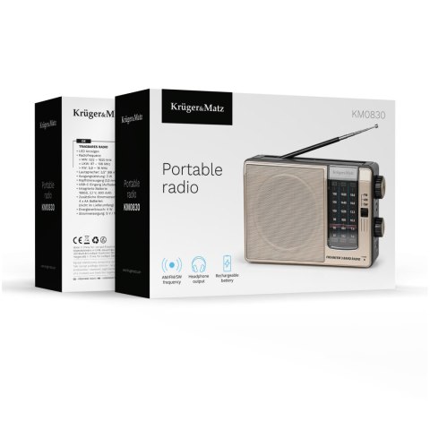 Radio przenośne analogowe Kruger&Matz model KM0830
