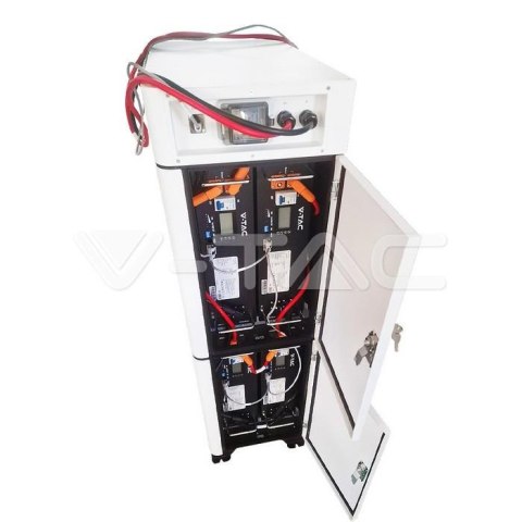 Stojak regał do magazynów energii V-TAC 5,12kWh 4xSKU11377 4 moduły max.100A 3 lata gwarancji