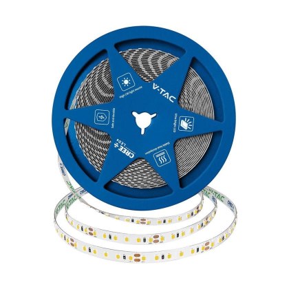 Taśma LED V-TAC CREE 24V CRI90 2xPCB 8mm 10m 10W/m 120LED/m 4000K 750lm