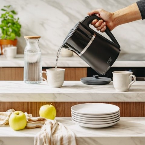 Adler Czajnik elektryczny 1,7 L | Wnętrze ze stali nierdzewnej | Podwójne ścianki