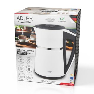 Adler Czajnik elektryczny 1,7 L | Wnętrze ze stali nierdzewnej | Podwójne ścianki