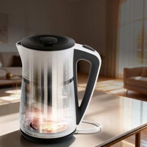 Adler Czajnik elektryczny 1,7 L | Wnętrze ze stali nierdzewnej | Podwójne ścianki