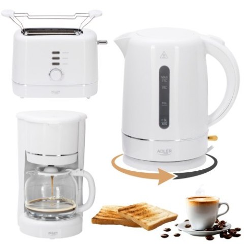 Adler Czajnik elektryczny 1,7 L z filtrem antywapiennym i automatycznym wyłączaniem