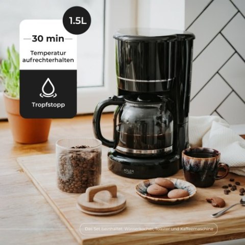 Adler Ekspres przelewowy do kawy mielonej 1,5L